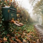 Ivy-covered letterbox buried in autumn leaves, illustrating the Avantgarde Casino review