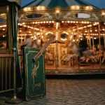Minimum-height board at a fairground ride entrance, illustrating the BlazeBet review