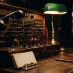 Vintage switchboard with a lifted handset at night, reflecting the Fortune Play review