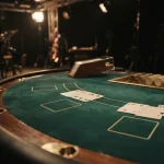 Empty high-limit blackjack table in a live studio, matching the Instant Casino review