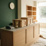 Unopened crates and a wrapped card reader in a new shop, illustrating the Jasino review