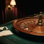 Roulette wheel with a ribboned envelope in a private salon, illustrating the LazyBar review