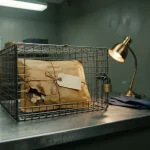 Parcel held in a locked customs cage, illustrating the Legzo Casino review