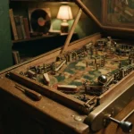 Pinball table opened to expose its mechanism, illustrating the Lucky.fun review