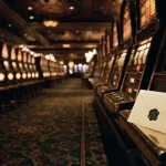 Unopened letter on a slot machine in a long slot hall, reflecting Lucky Wave