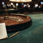 Roulette wheel beside a crossed-out betting notepad, illustrating the Winz.io review
